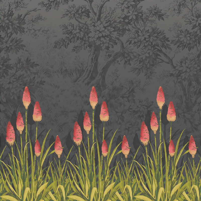 Little Greene Upper Brook Street Wallpaper - 0251UBMINUI - Minuit