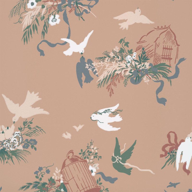 Little Greene Volieres Wallpaper - 0263VOMASQU - Masquerade