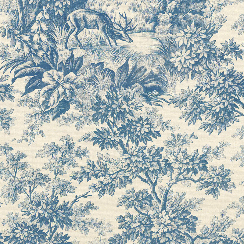 Little Greene Stag Toile Wallpaper - 0284SGJUNIP - Juniper