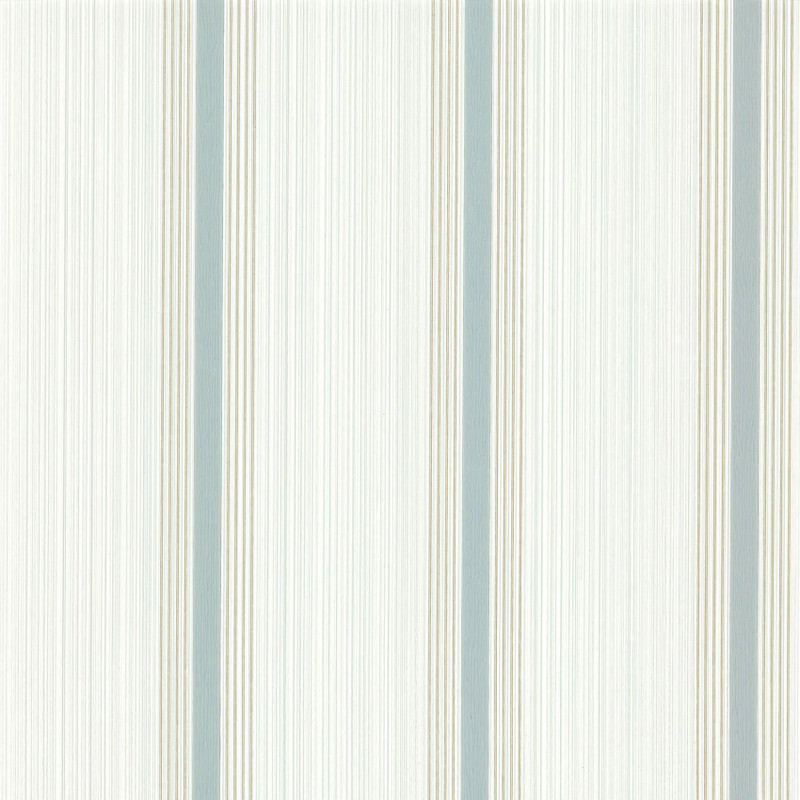 Little Greene Cavendish Stripe Wallpaper - 0286CVBRBLU - Brush Blue
