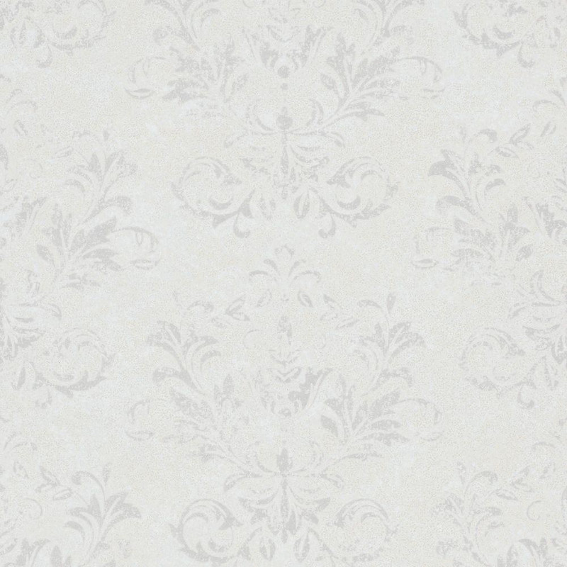 Galerie Damask Wallpaper - 34012 - White / Greige