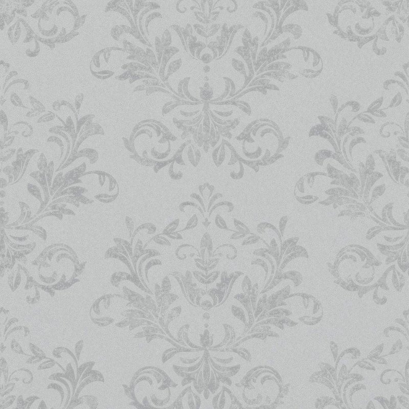Galerie Damask Wallpaper - 34014 - Grey / Silver