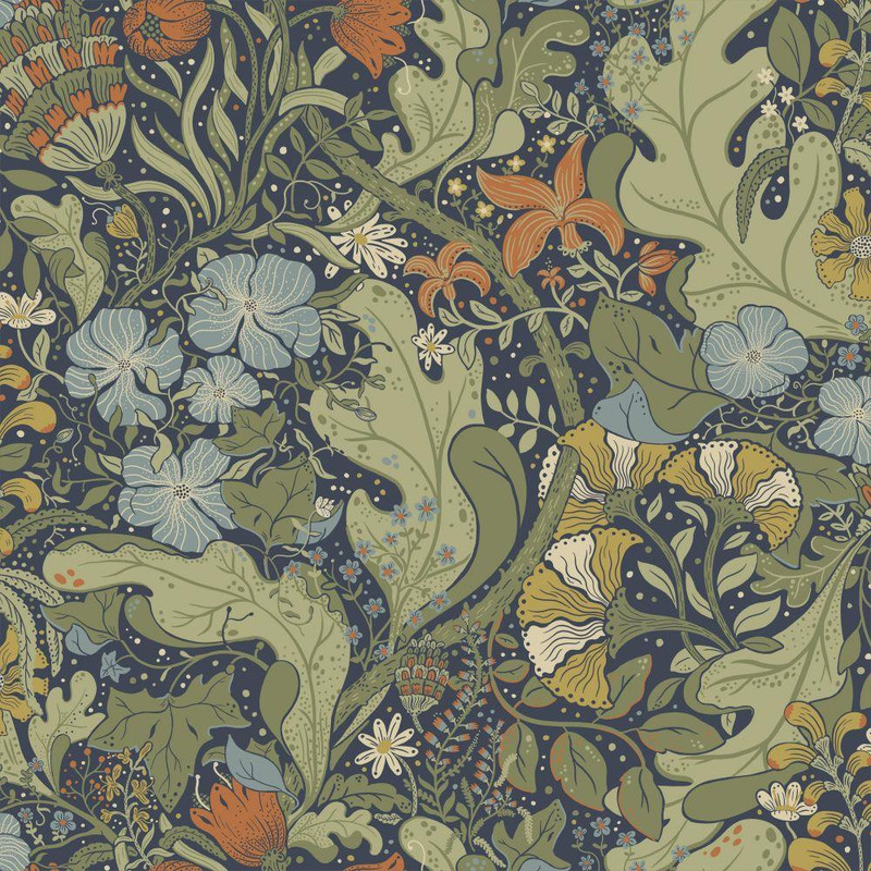 Galerie Elise Wallpaper - 83102 - Blue / Green / Orange
