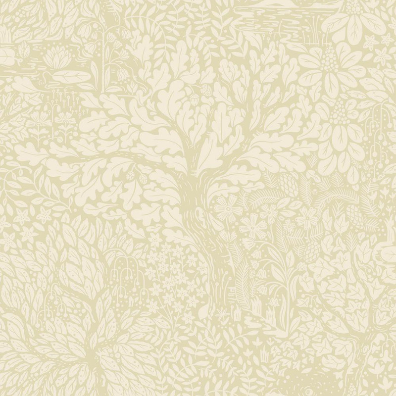 Galerie Olle Wallpaper - 83109 - Cream / White