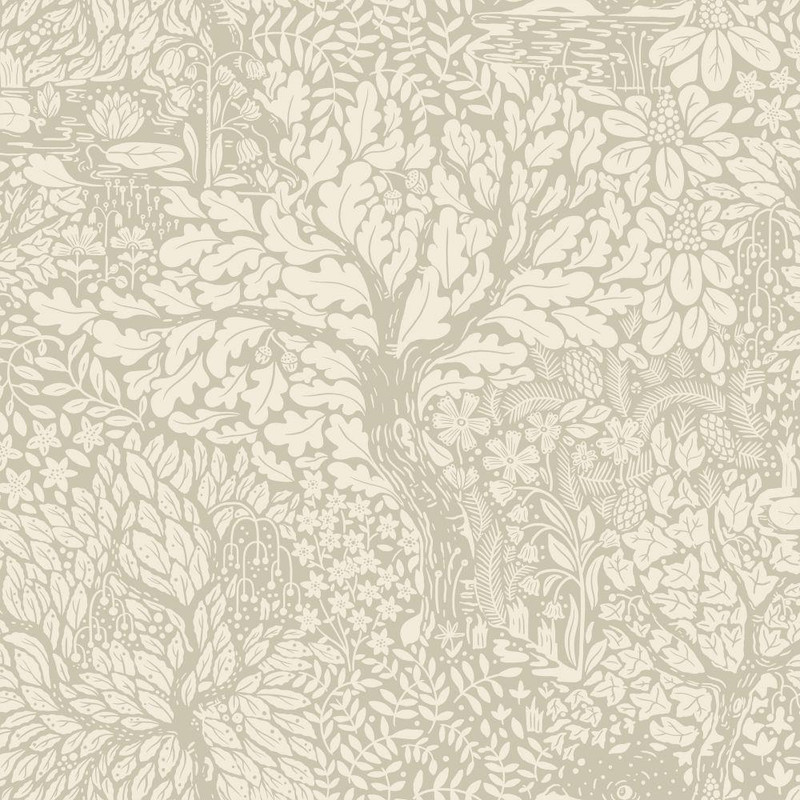Galerie Olle Wallpaper - 83110 - Taupe / White