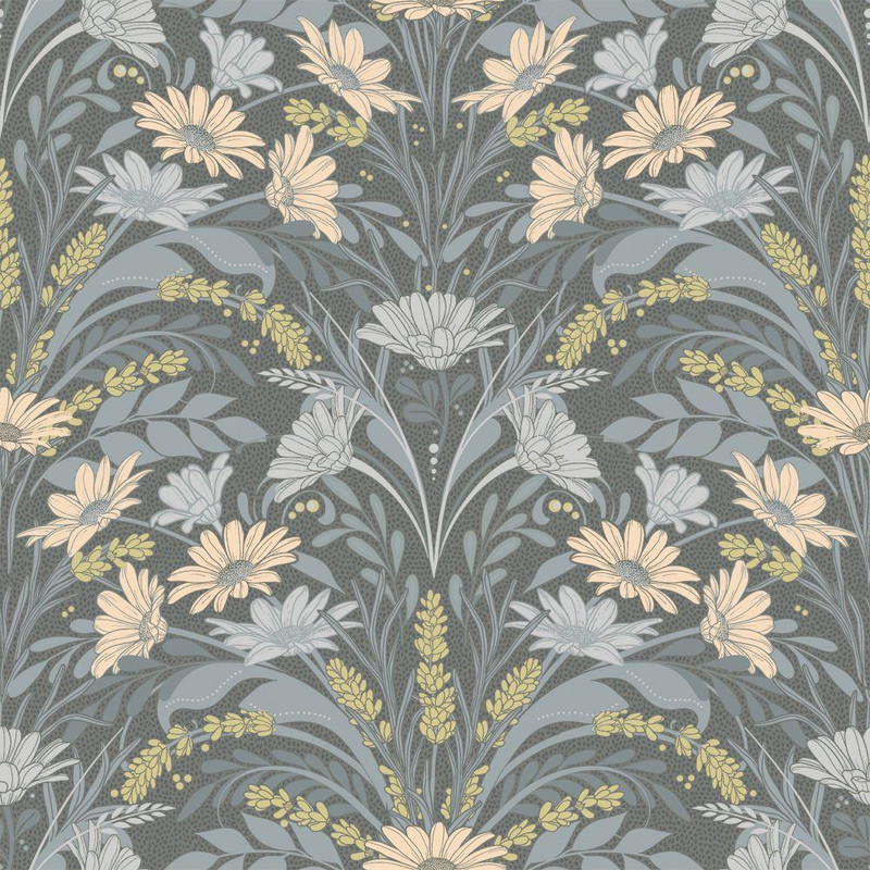 Galerie Varmdo Wallpaper - S24120 - Yellow / White / Grey