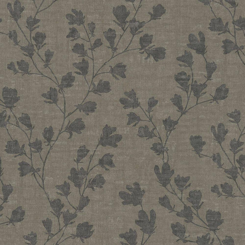 Galerie Floral Trail Motif Wallpaper - FS72004 - Brown / Black