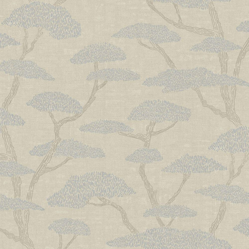 Galerie Chinoiserie Tree Motif Wallpaper - FS72036 - Beige / Blue