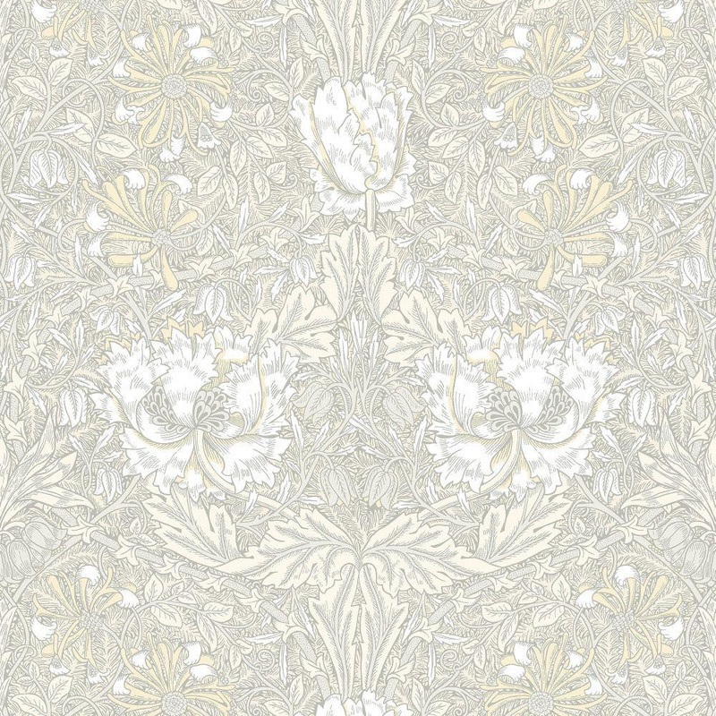 Galerie Ogee Flora Wallpaper - ET12605 - Taupe / Cream