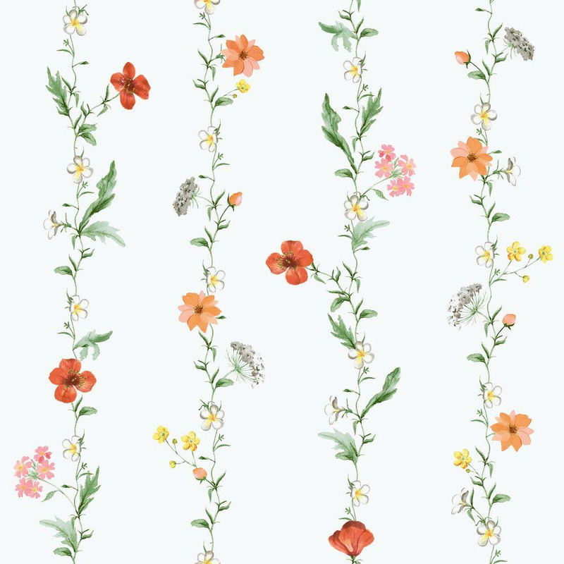 Galerie Vertical Garden Wallpaper - 1902-4 - Green / Coral / White