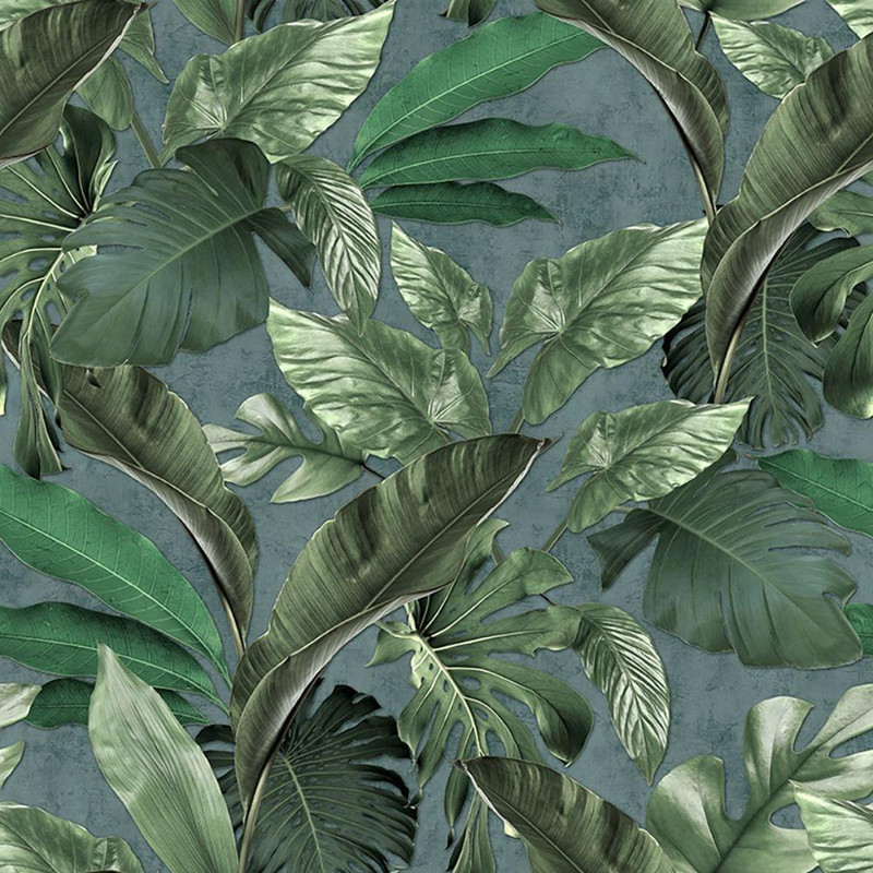 Galerie Tropical Wallpaper - 34199 - Green / Dark Grey