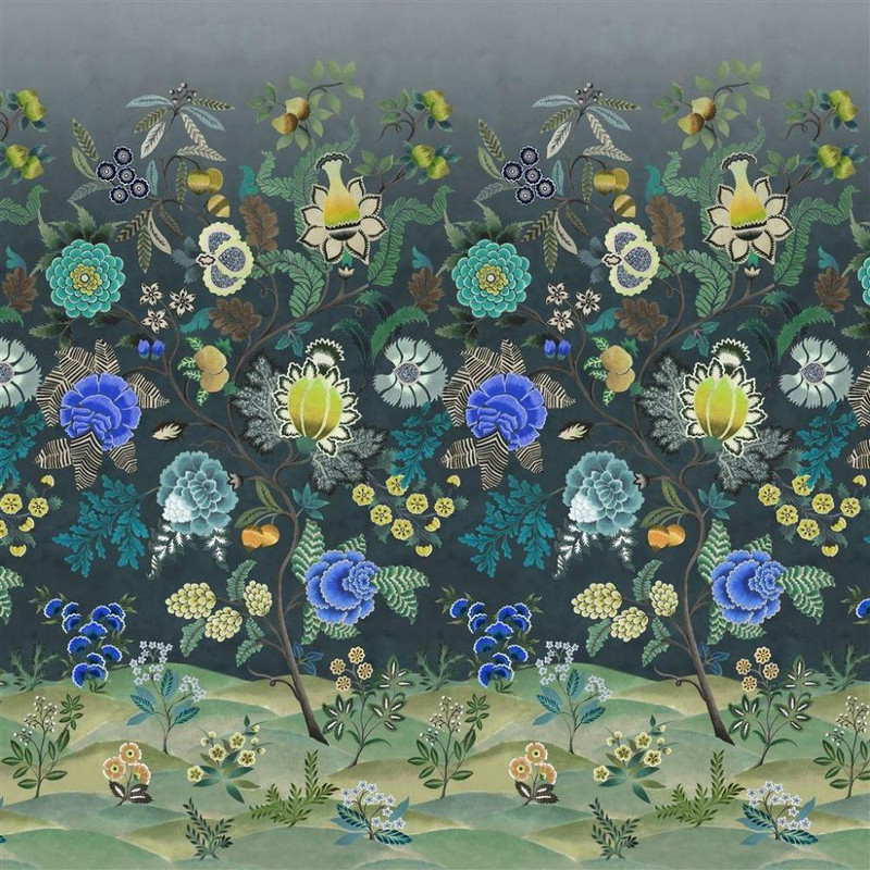 Designers Guild Brocart Decoratif Wallpaper - PDG1169/03 - Indigo
