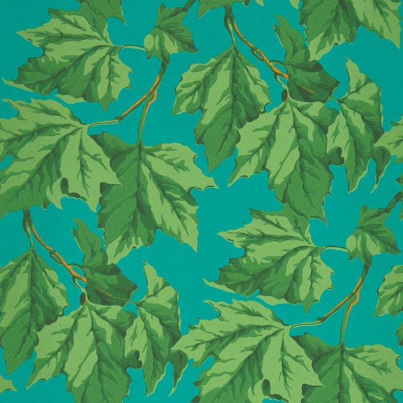 Harlequin Dappled Leaf Wallpaper - 113047 - Emerald / Teal
