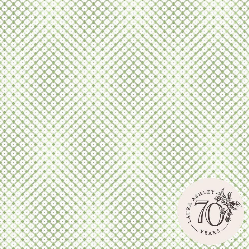 Laura Ashley Wickerwork Wallpaper - 119848 - Leaf Green