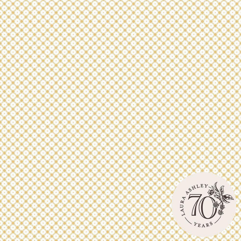 Laura Ashley Wickerwork Wallpaper - 119849 - Pale Ochre Yellow