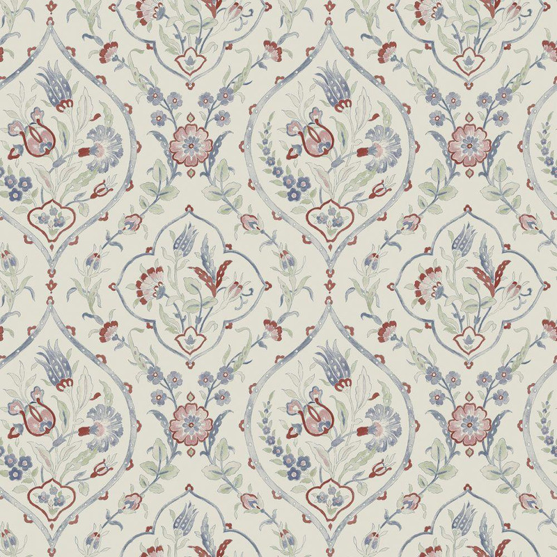 Laura Ashley Foscot Damask Wallpaper - 121069 - Crimson Red
