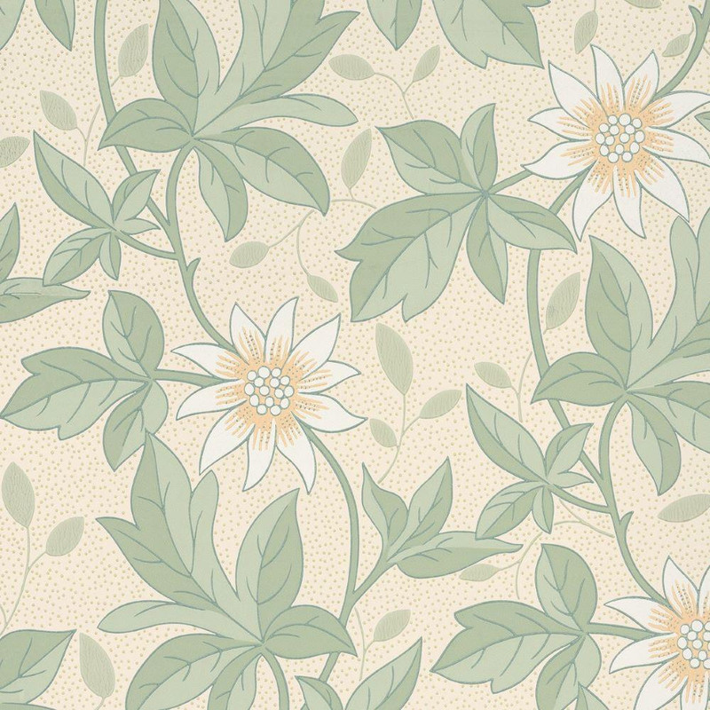 Little Greene Monroe Wallpaper - 0291MOGOLDZ - Gold Flower