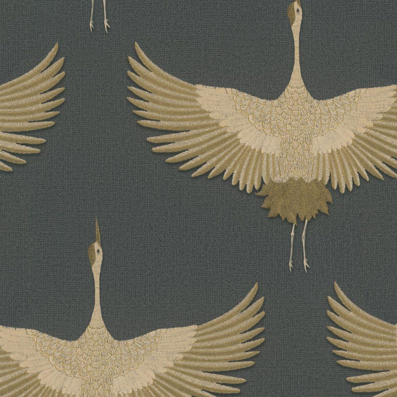 Galerie Stork Wallpaper - 34532 - Black / Gold