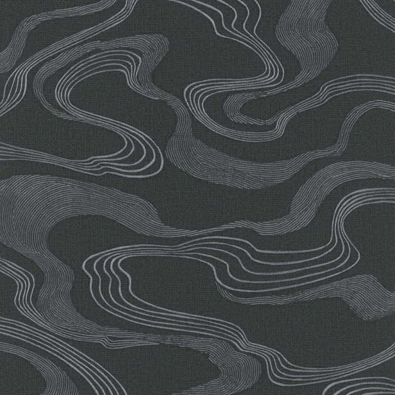 Galerie Flow Wallpaper - 34537 - Black