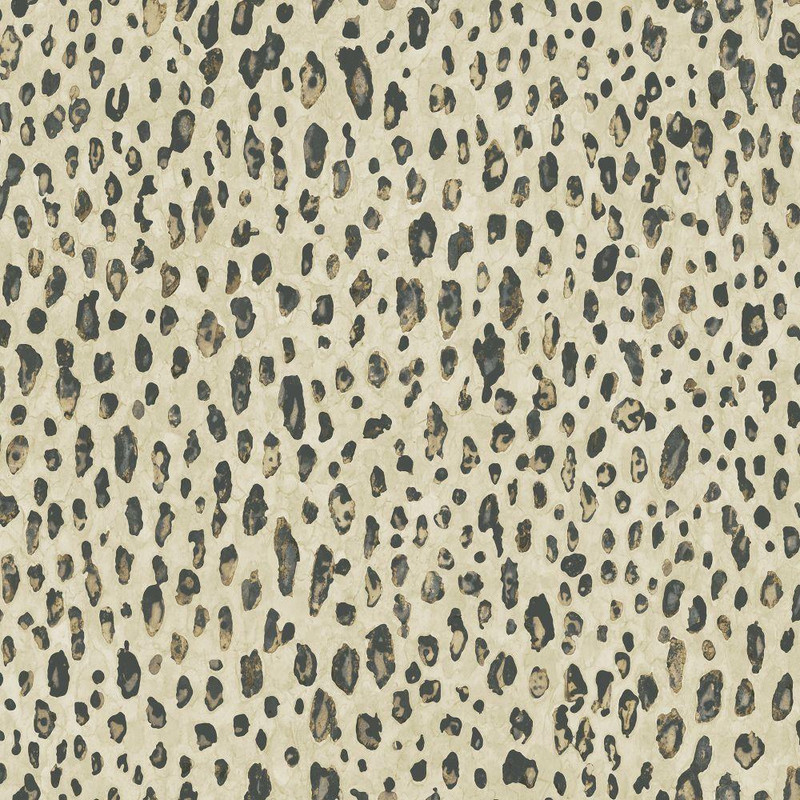 Galerie Natural FX 2 Leopard Wallpaper - G67761 - Cream / Black / Gold