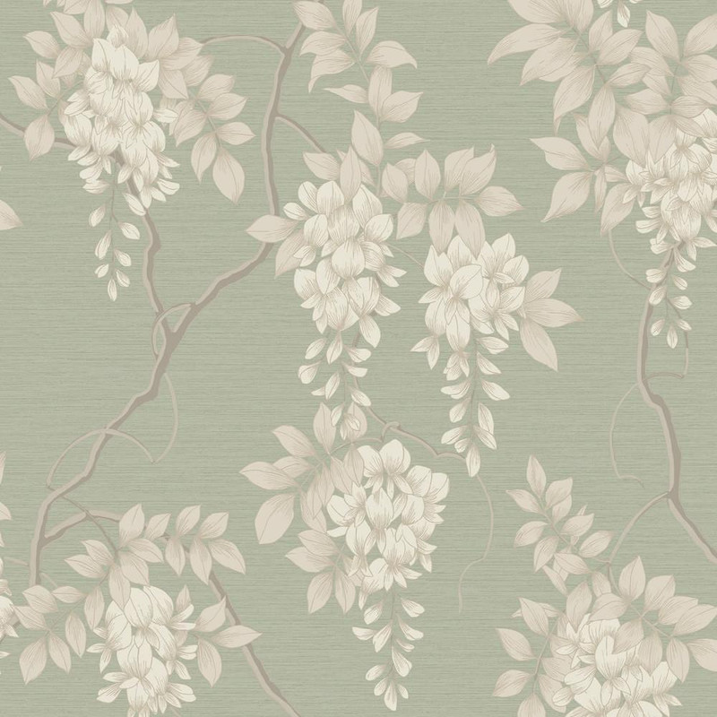 Graham & Brown Wisteria Wallpaper - 120197 - Sage
