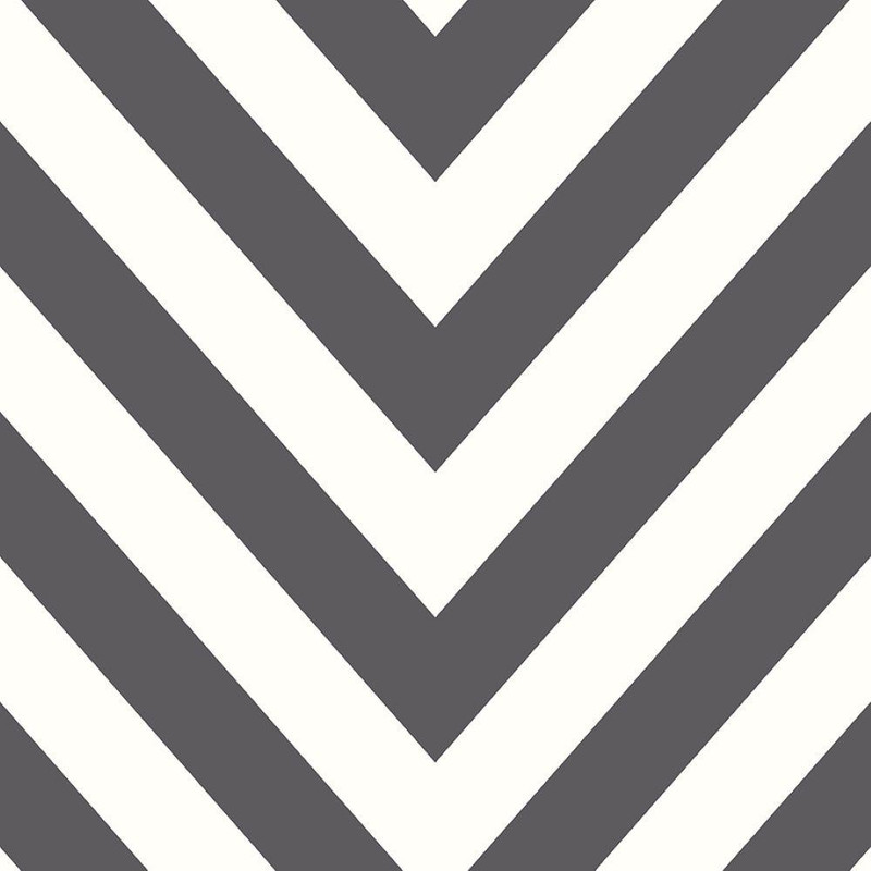 Holden Decor Chevron Wallpaper - 12574 - Black / White