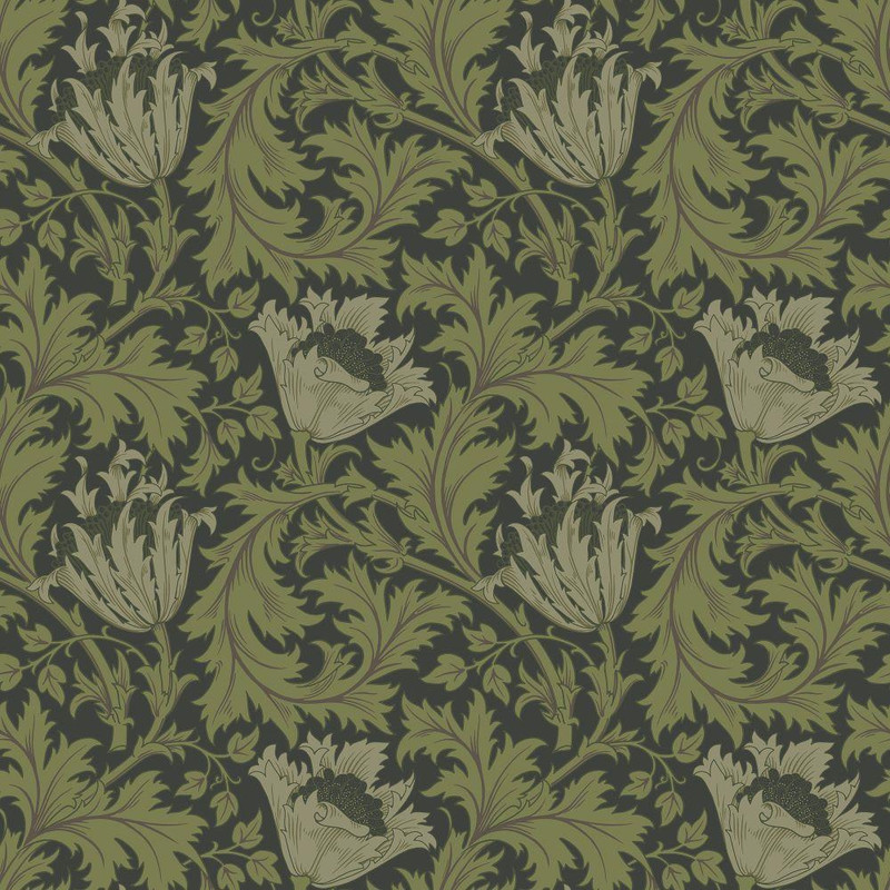 Galerie Anemone Wallpaper - 82005 - Green / Black