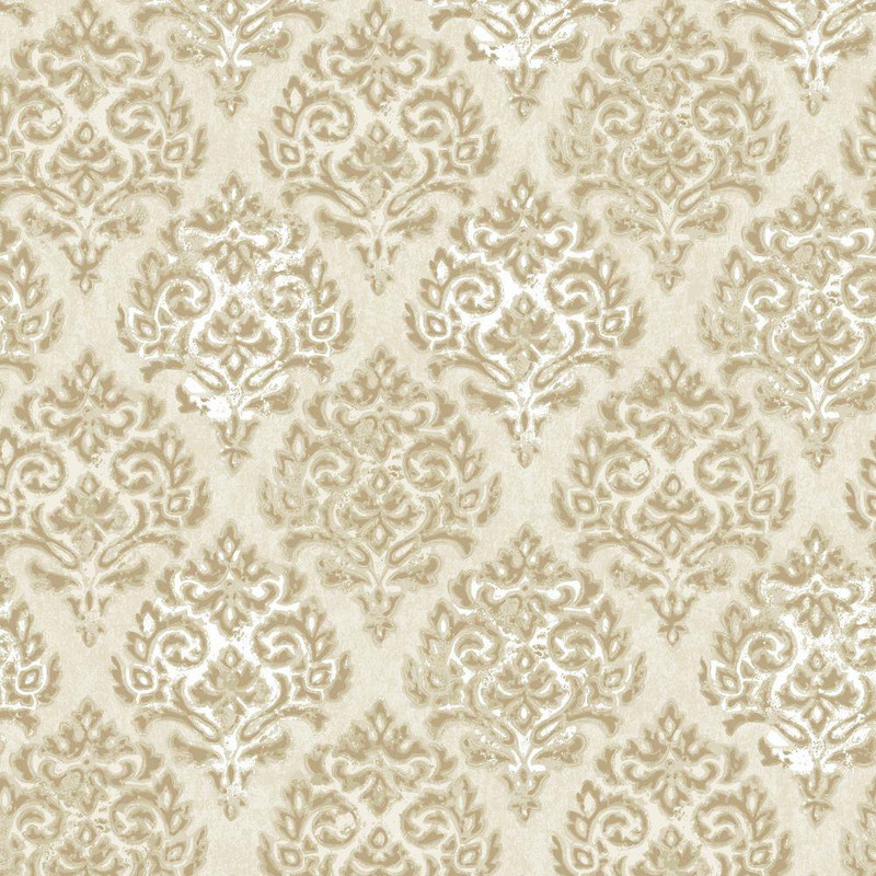 Galerie Wallcoverings Modern Damask Wallpaper - MT2009 - Gold