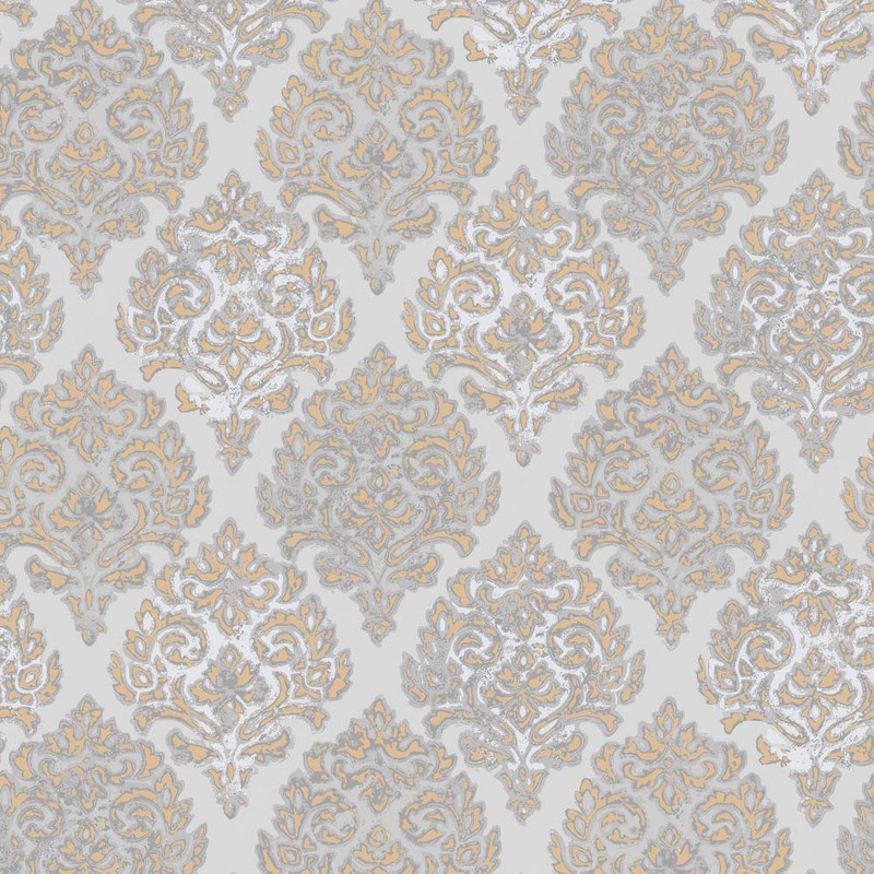 Galerie Wallcoverings Modern Damask Wallpaper - MT2035 - Rose Gold
