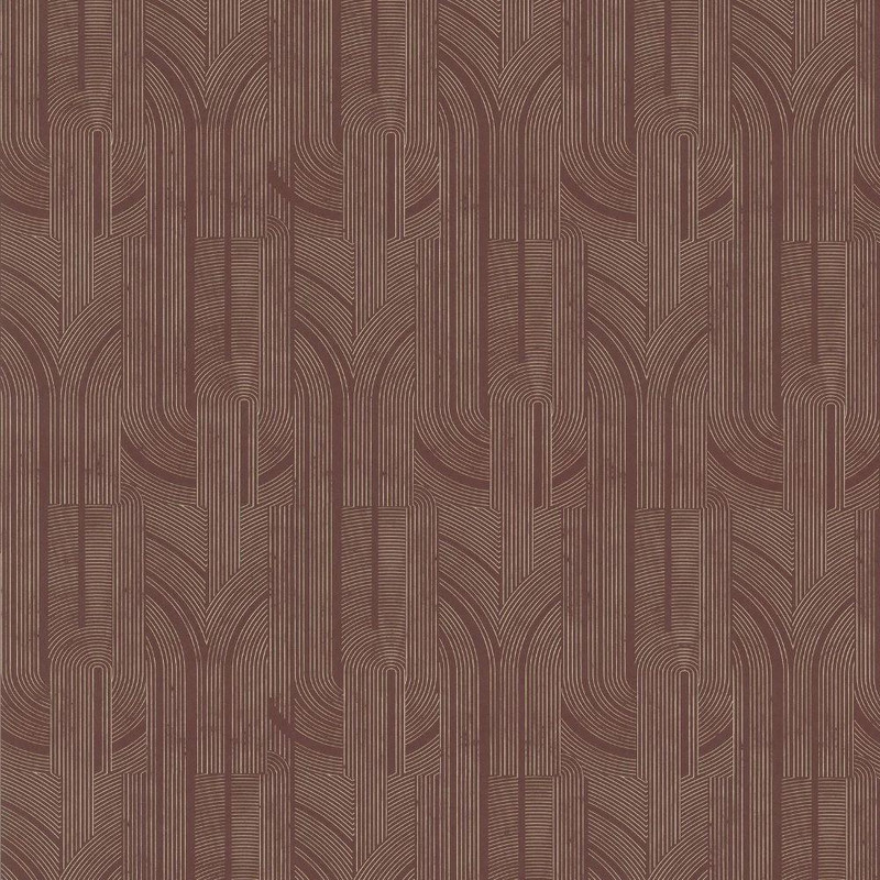 Casamance Porte Doree Wallpaper - 76282242 - Wine / Gold
