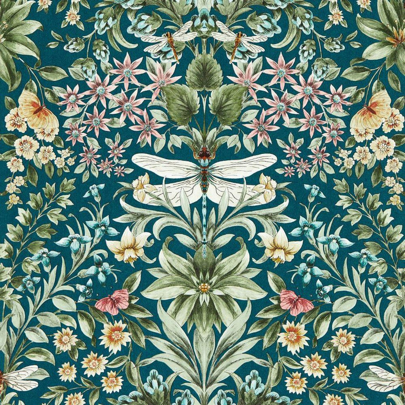 Clarke & Clarke Mirabell Wallpaper - W0196/04 - Teal