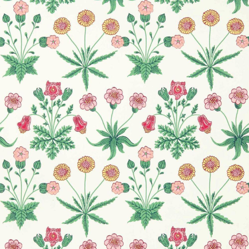 Morris & Co Daisy Wallpaper - 510005 - Strawberry Fields