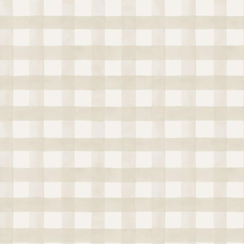 Holden Decor Watercolour Gingham Wallpaper - 13290 - Beige