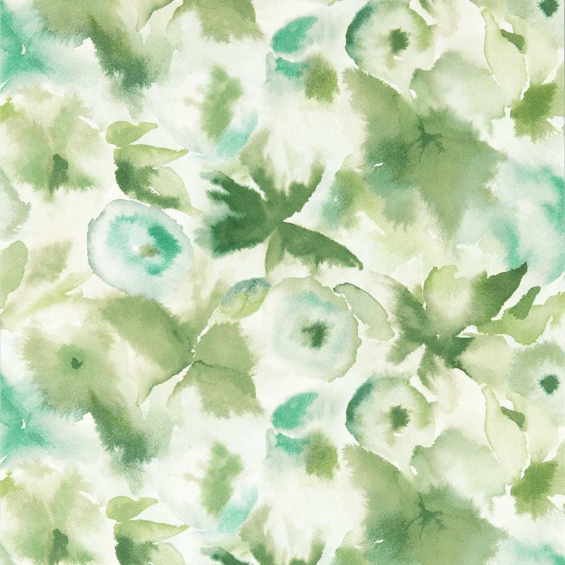 Harlequin Flores Wallpaper - 113137 - Clover / Kelly / Aqua