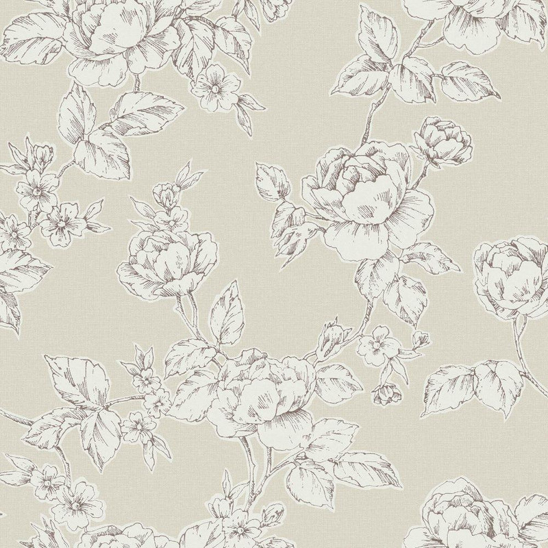 Laura Ashley Pollington Roses Wallpaper - 127387 - Natural