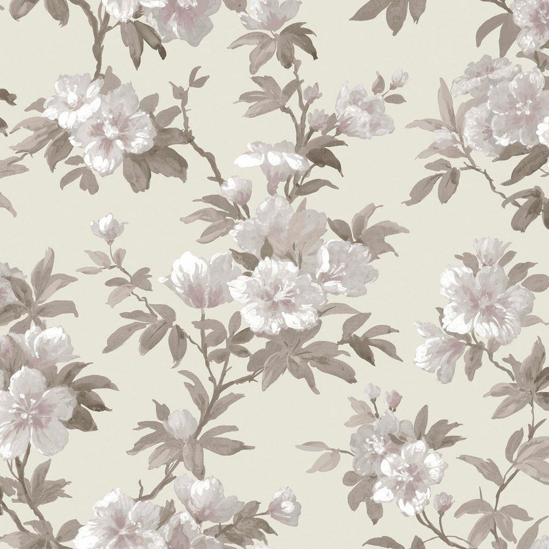 Laura Ashley Rosamund Wallpaper - 127389 - Natural