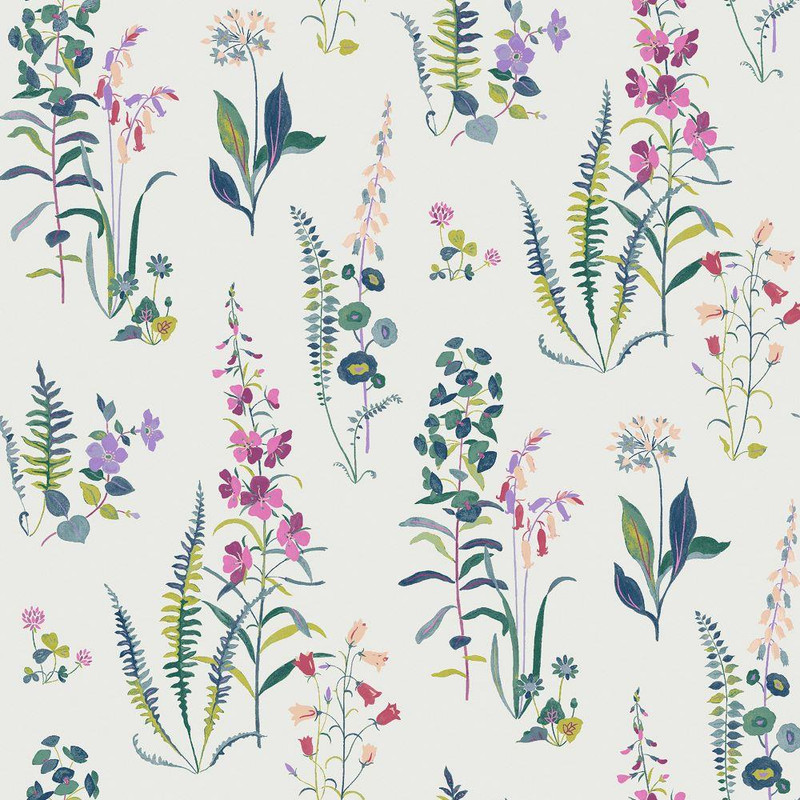Laura Ashley Meadowvale Sprigs Wallpaper - 127401 - Violet