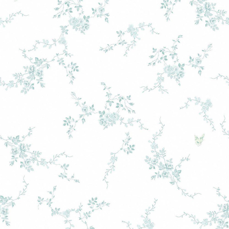 Rachel Ashwell Butterflies Wallpaper - 125108 - Duck Egg