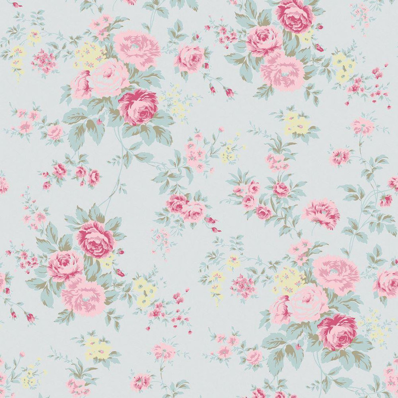 Rachel Ashwell Wild Flower Wallpaper - 125133 - Blue