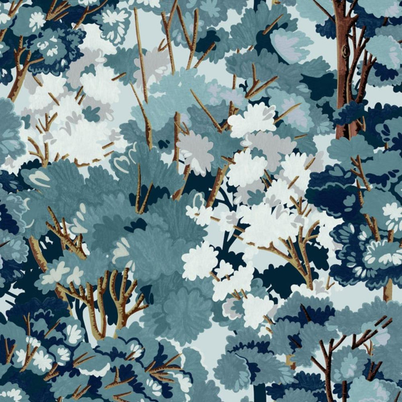 Graham & Brown Folklore Tree Wallpaper - 121453 - Blue