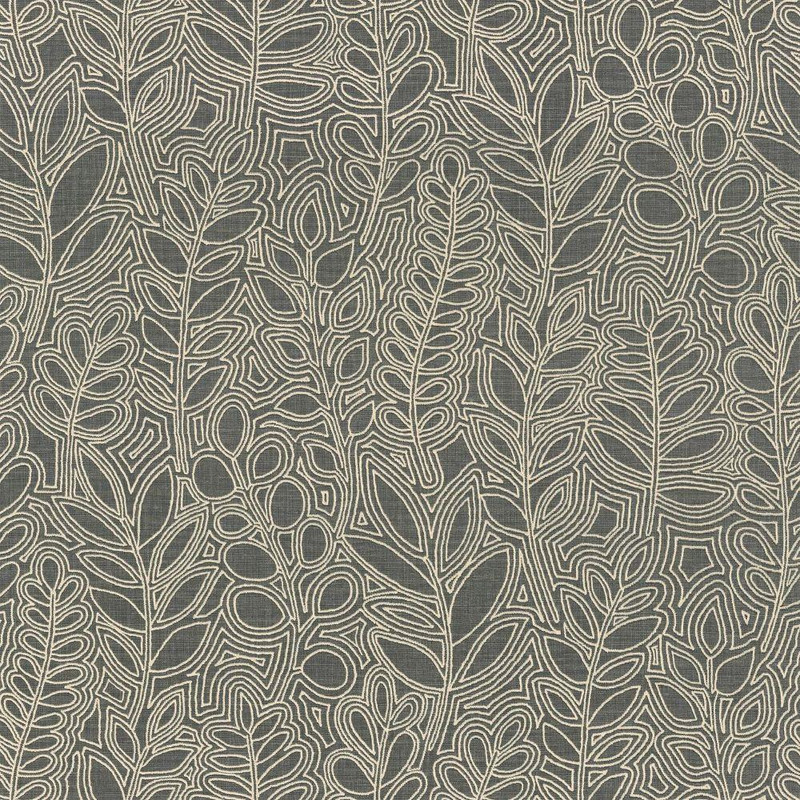 Casamance Astragale Wallpaper - 76680916 - Anthracite