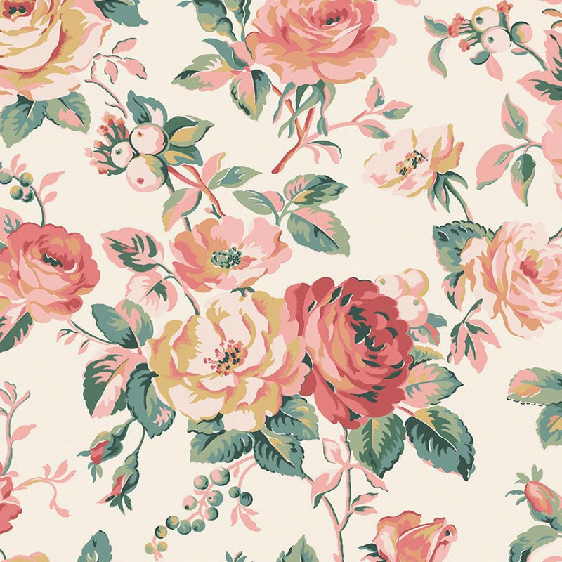 Cath Kidston Garden Rose Wallpaper - 125501 - Autumn