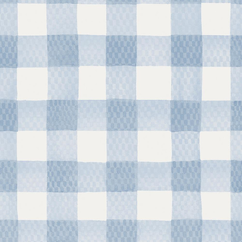 Cath Kidston Painted Gingham Wallpaper - 125514 - Blue