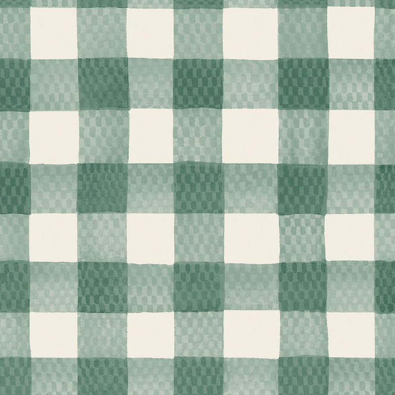 Cath Kidston Painted Gingham Wallpaper - 125516 - Green