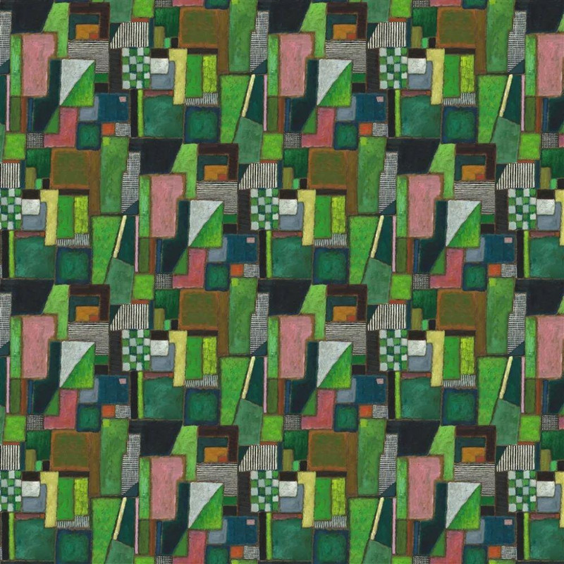 Designers Guild Raku Patchwork Wallpaper - PDG1203/01 - Emerald