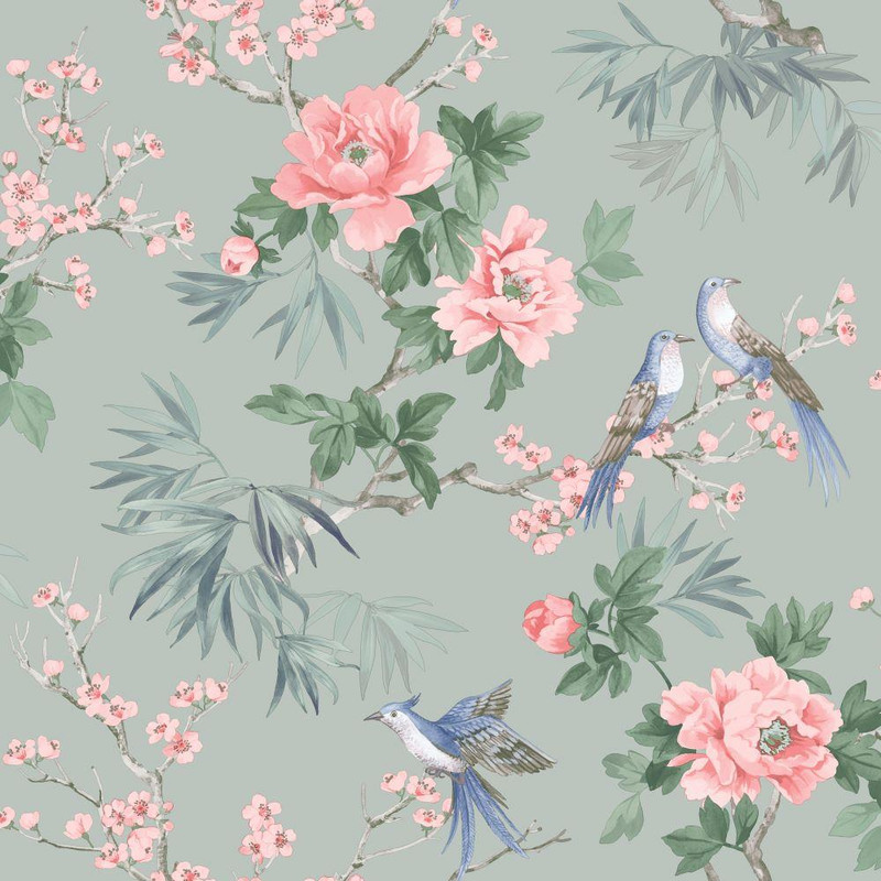 Rasch Chinoiserie Wallpaper - 260568 - Sage
