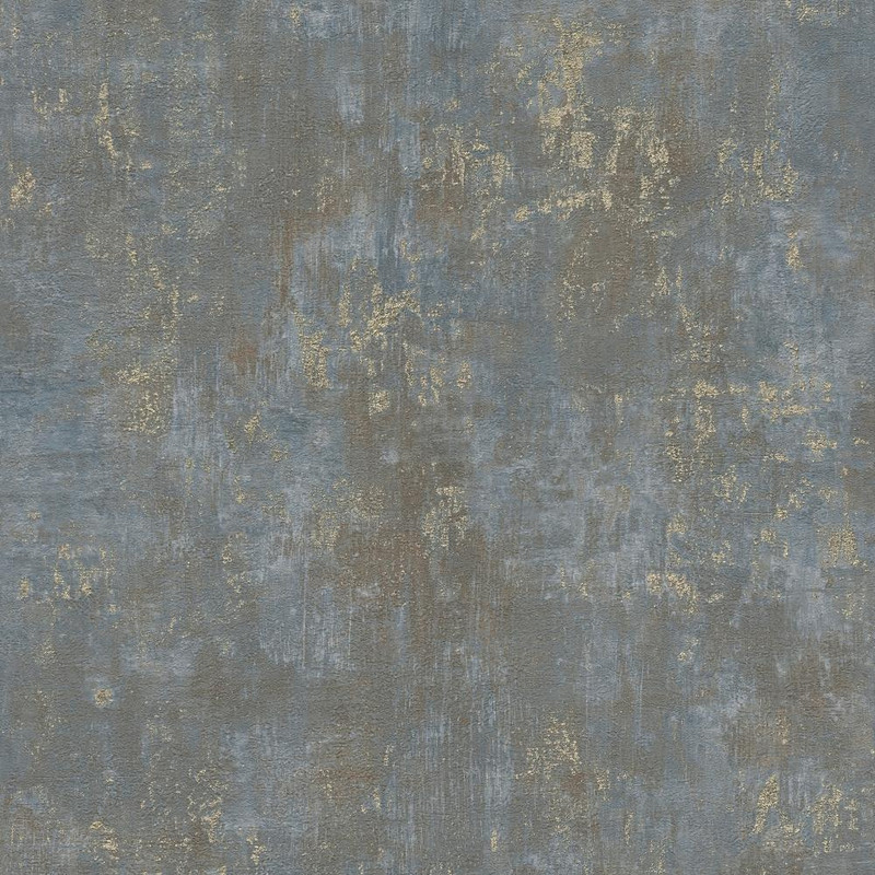 Galerie Distressed Metallic Texture Wallpaper - WH30179 - Blue