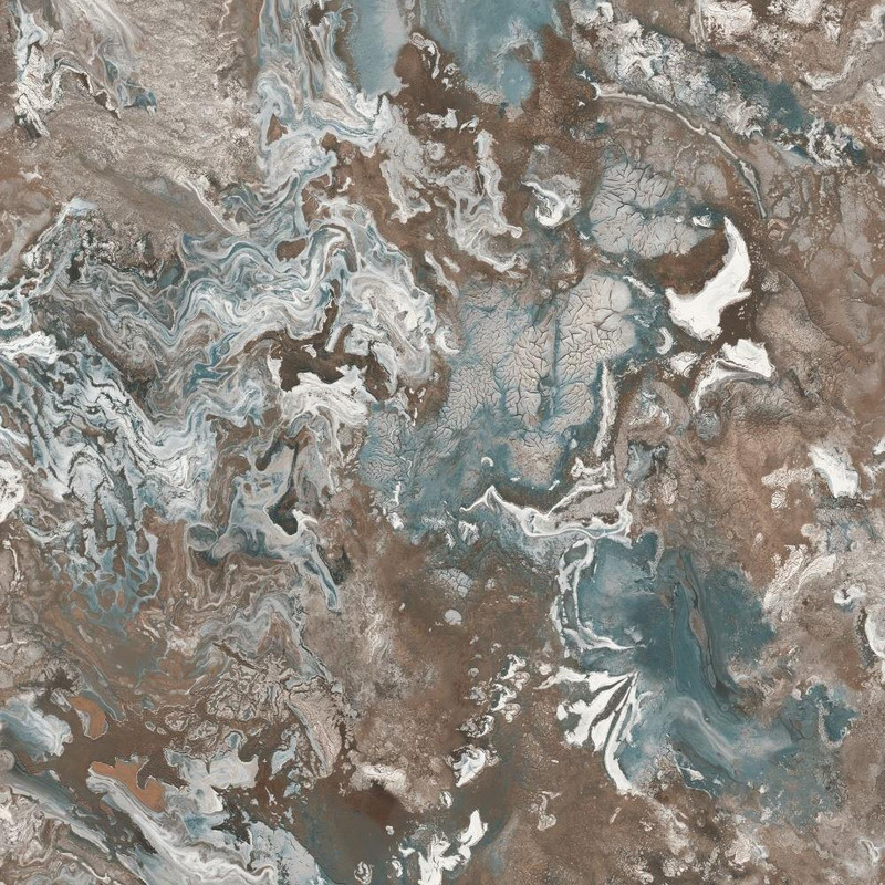 Rasch Serafina Marble Wallpaper - 535068 - Blue / Brown