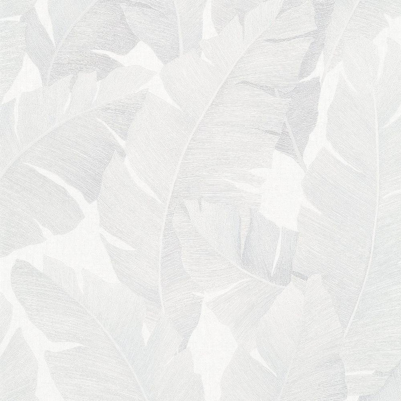 Galerie Palm Leaf Wallpaper - 31623 - White / Grey