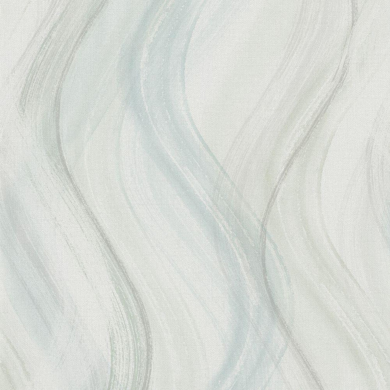 Galerie Graphic Wave Wallpaper - 32442 - White / Green